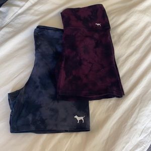 Lot of 2 Victoria’s Secret Pink Tie Dye Bike Shorts